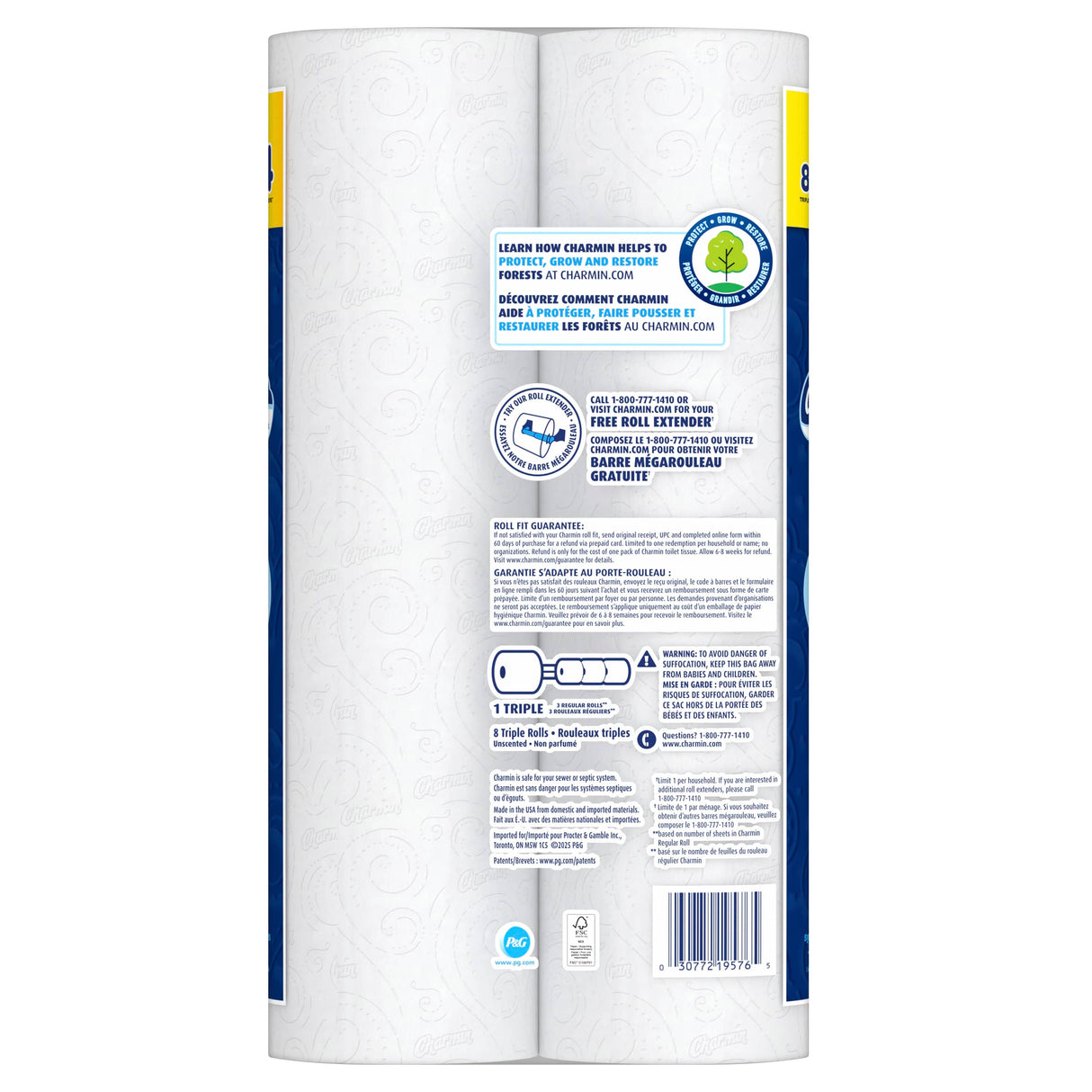 2 Ply Ultra Soft Toilet Paper - 8 Triple Rolls
