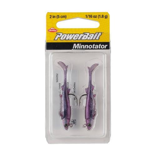 Berkley PBMNT116-PPSNR PowerBait Minnotator, Purple Shiner, 2" 2/Clam