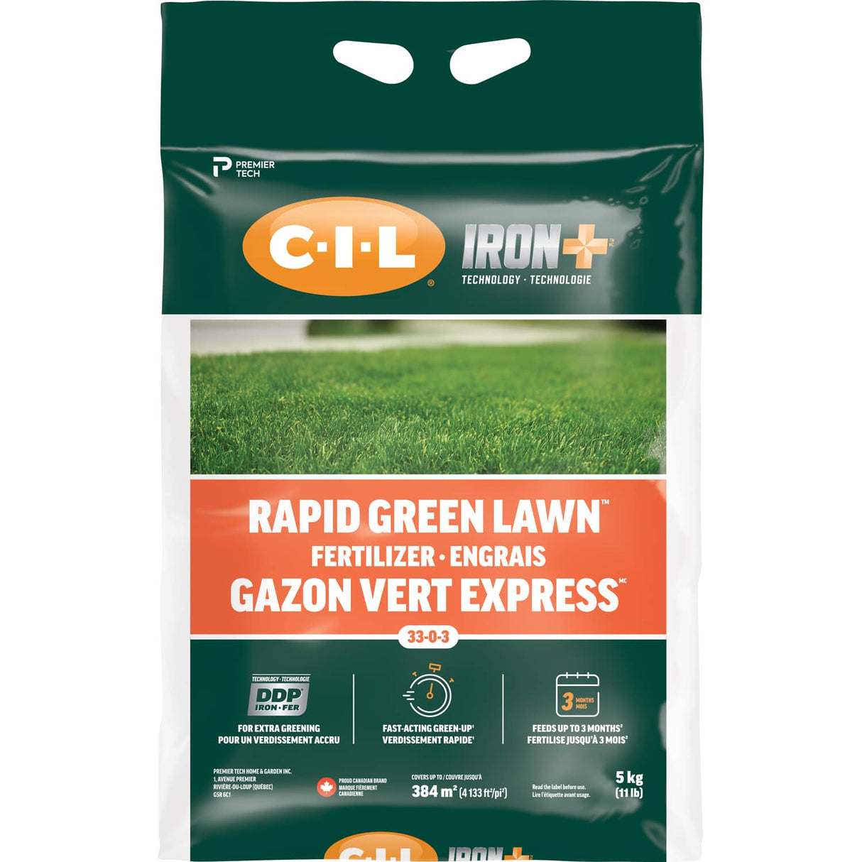 33-0-3 Iron+ Lawn Fertilizer - 5 kg