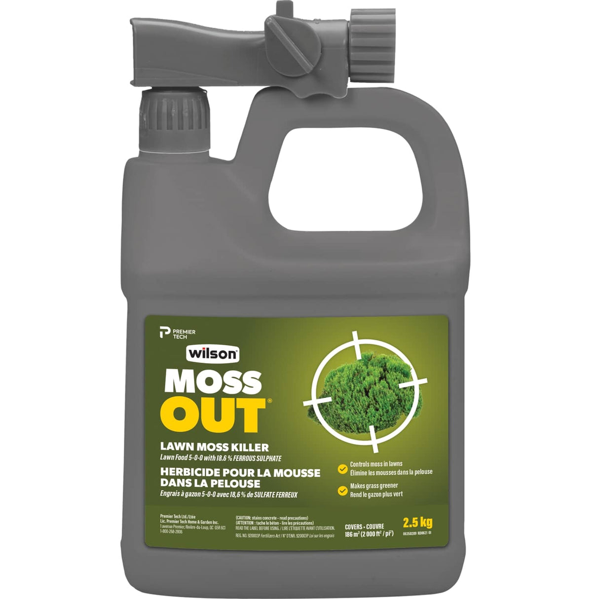 MossOut Moss Control - with Lawn Food, 2 L