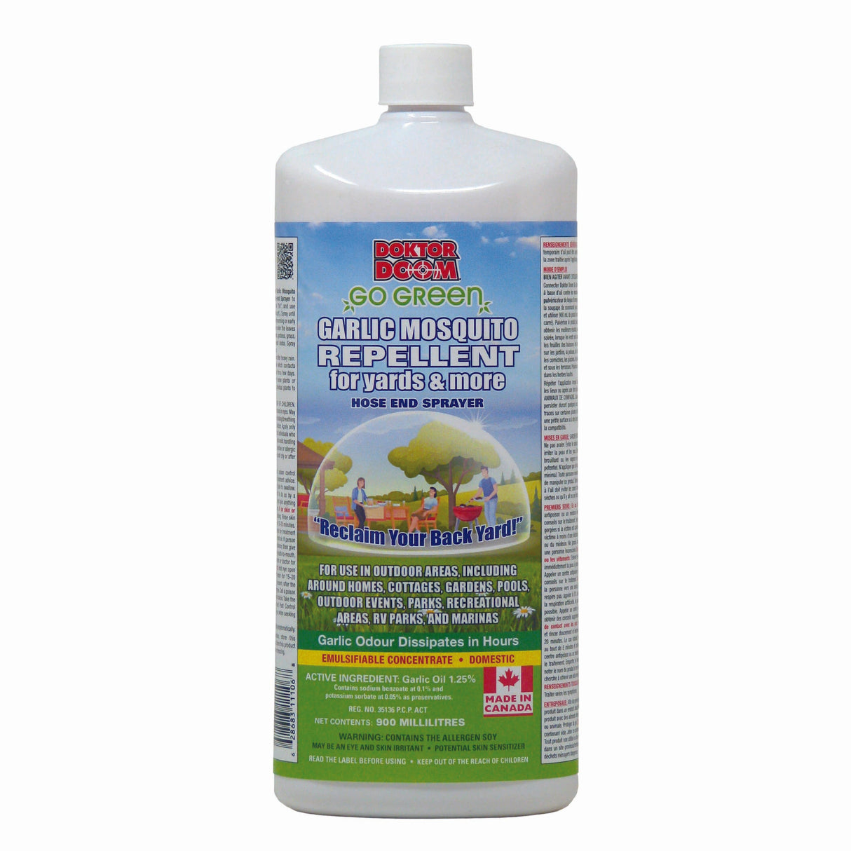 Go Green Concentrated Mosquito Garlic Oil Spray - 900 ml