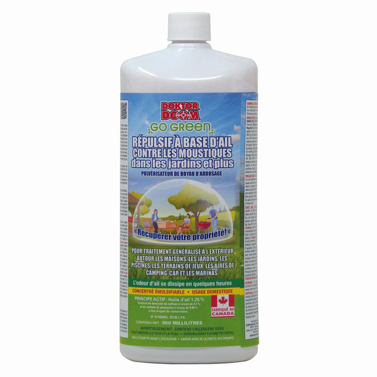 Go Green Concentrated Mosquito Garlic Oil Spray - 900 ml