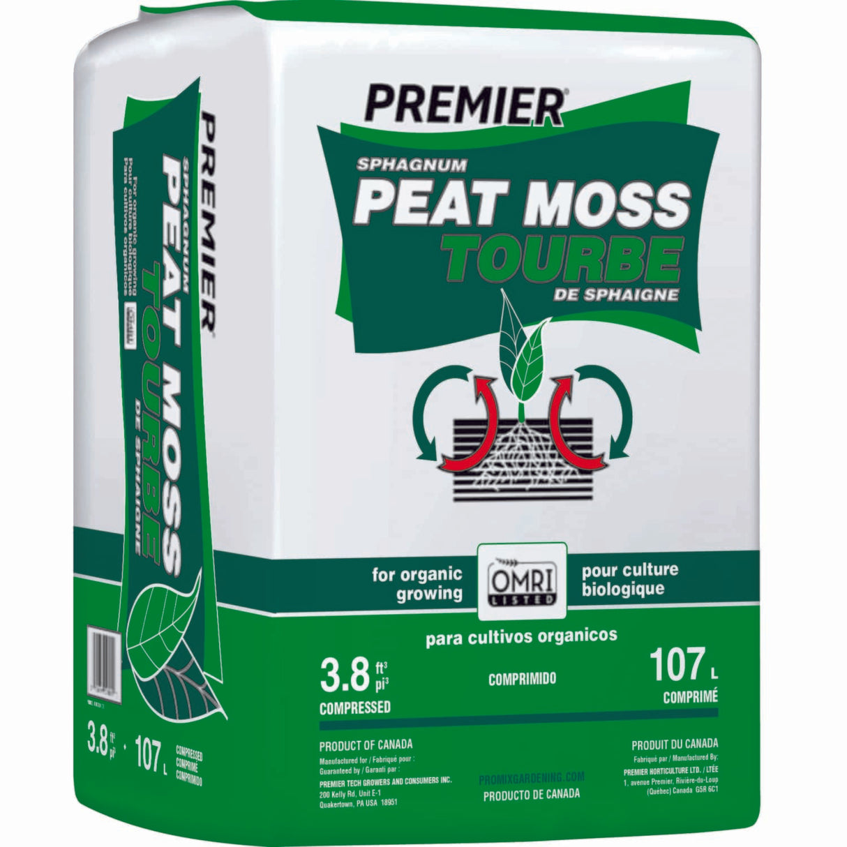 Compressed Sphagnum Peat Moss - 3.8 Cu. Ft.