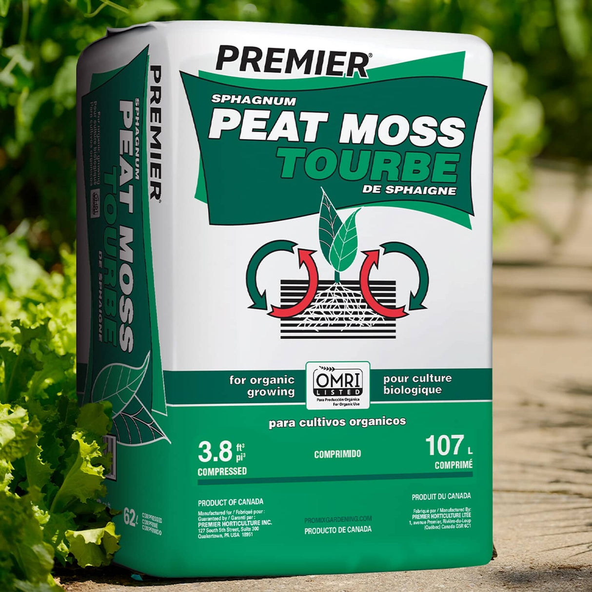 Compressed Sphagnum Peat Moss - 3.8 Cu. Ft.
