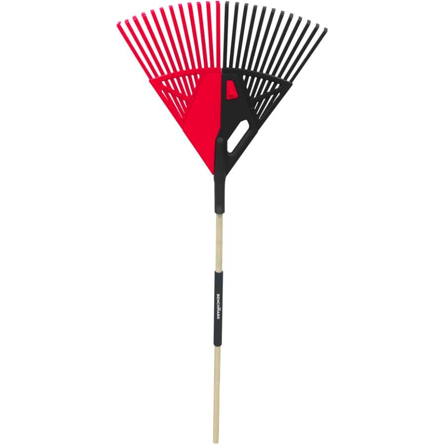 66" 3-in-1 Leaf Rake with 24 Plastic Tines