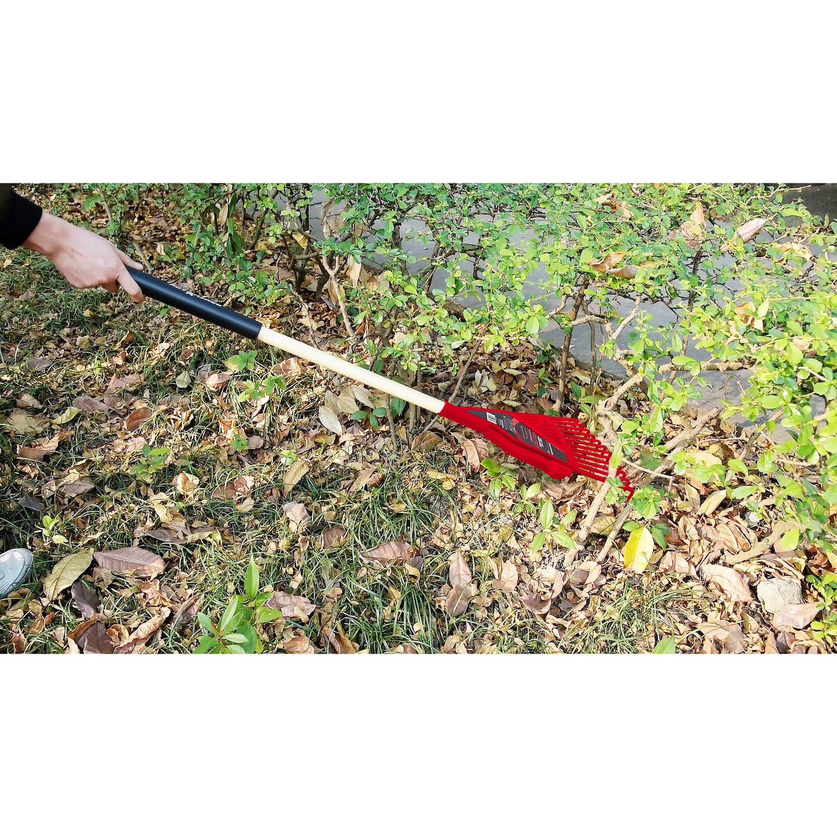 66" 3-in-1 Leaf Rake with 24 Plastic Tines