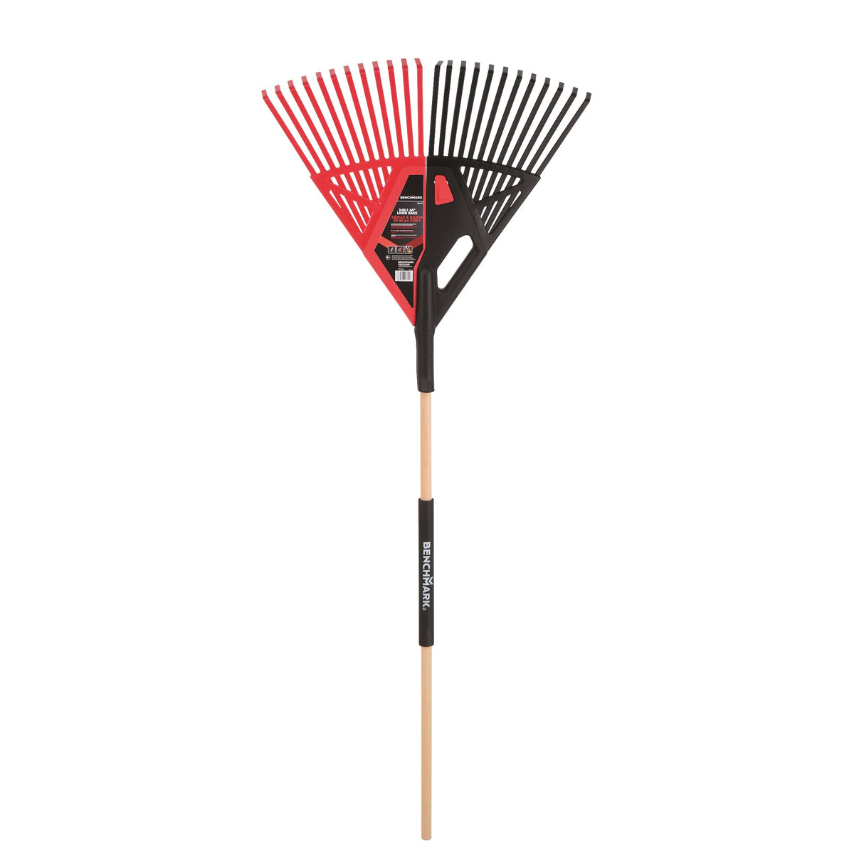 66" 3-in-1 Leaf Rake with 24 Plastic Tines