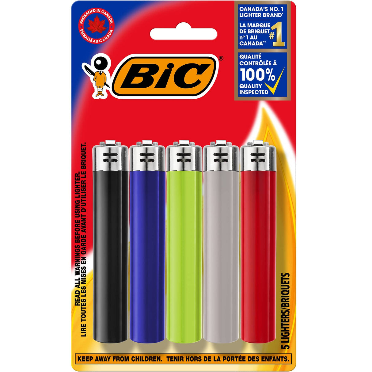 Child Guard Disposable Lighters - 5 Pack