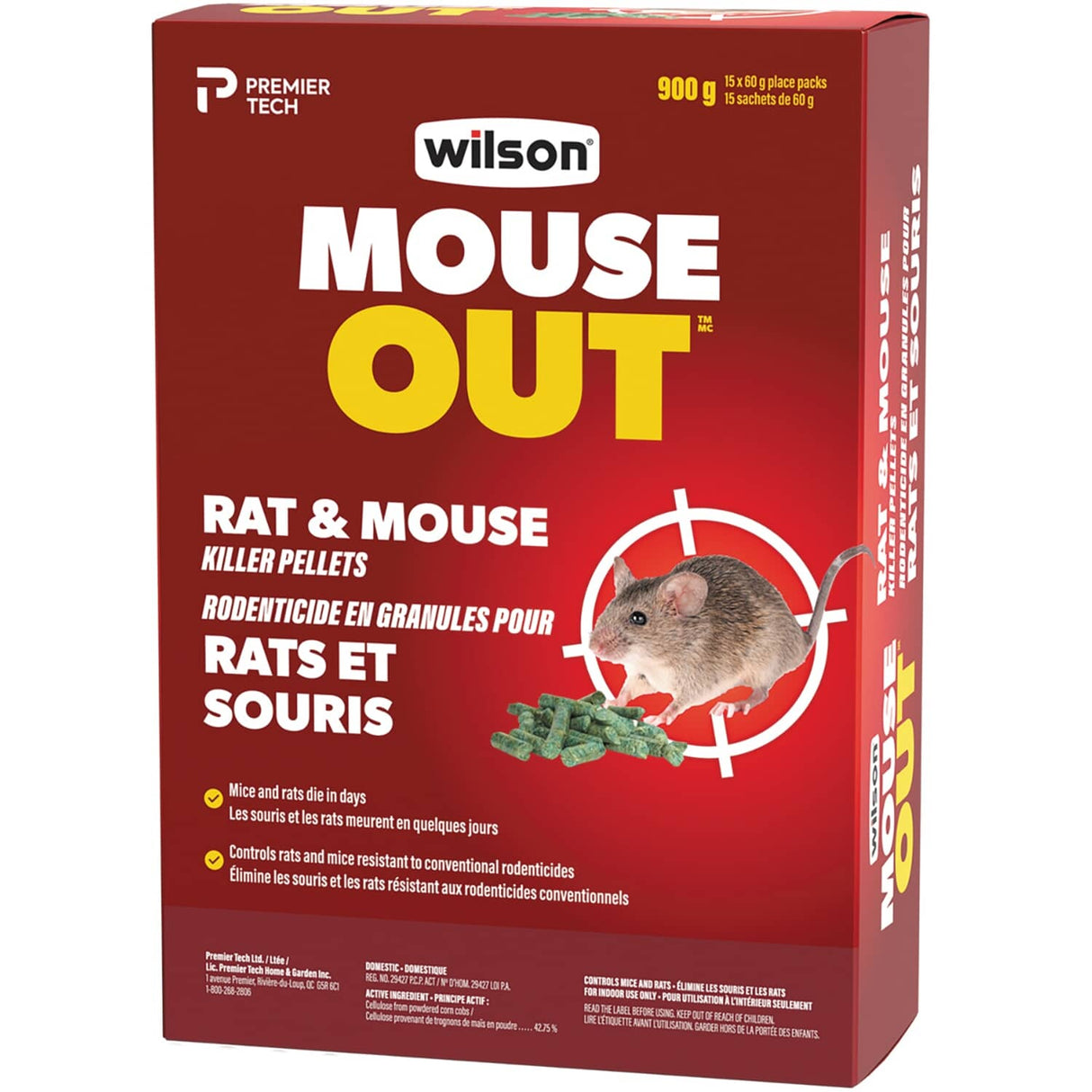 Mouse Out Rat & Mouse Killers Pellets - 900 g