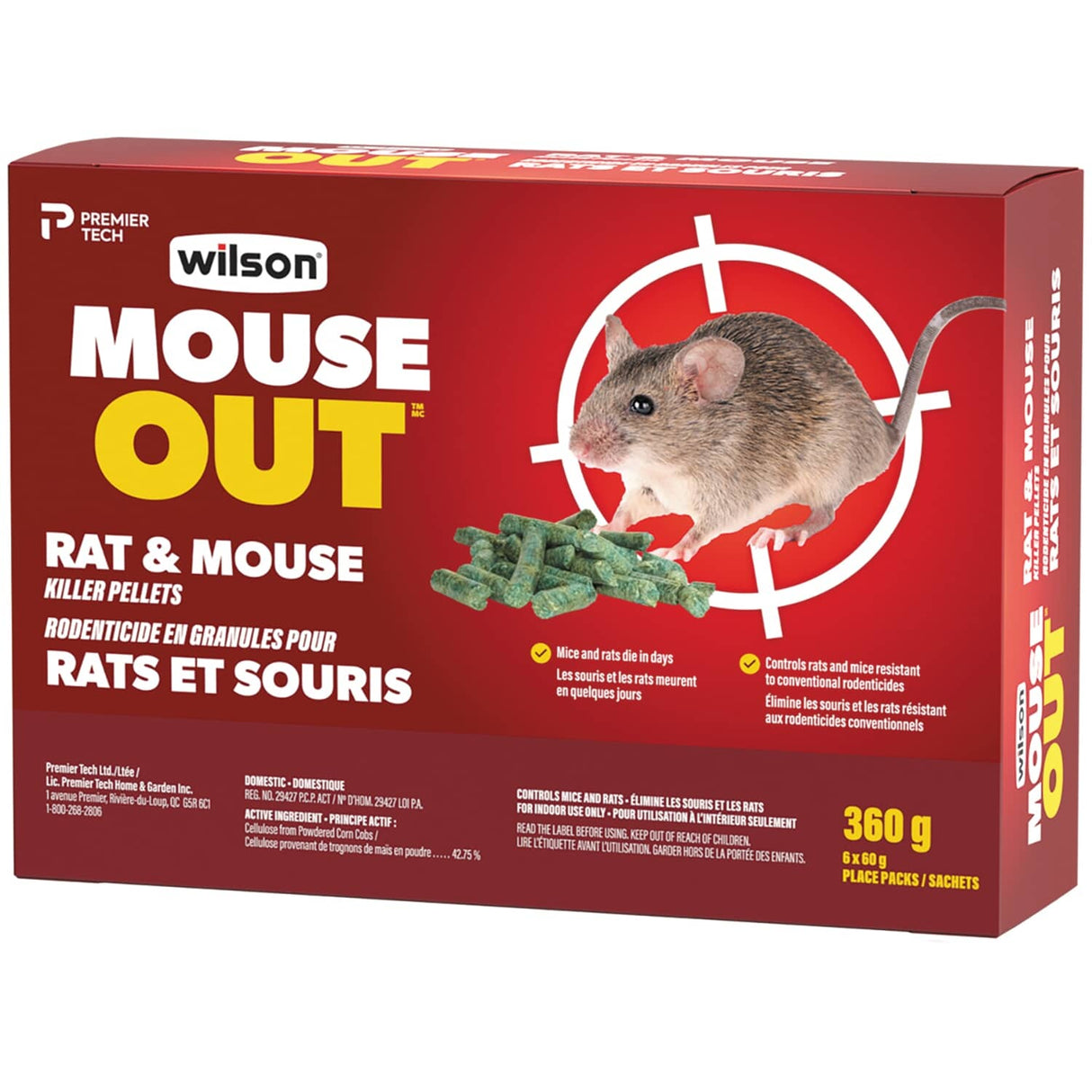 Mouse Out Rat & Mouse Killers Pellets - 360 g