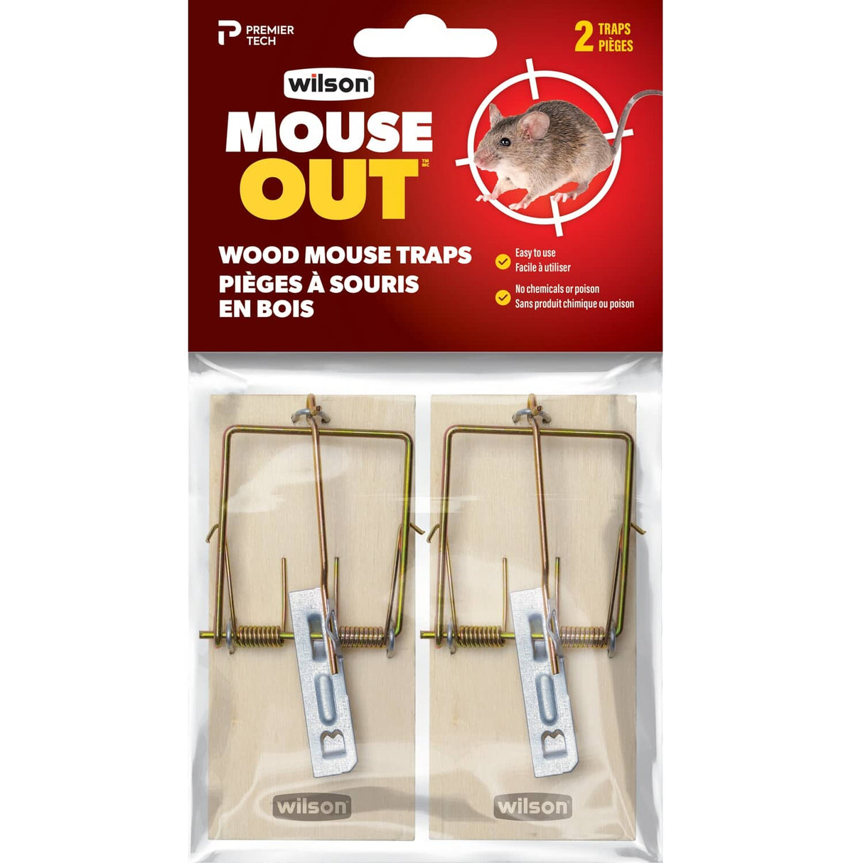 Predator Wood Mouse Traps - 2 Pack