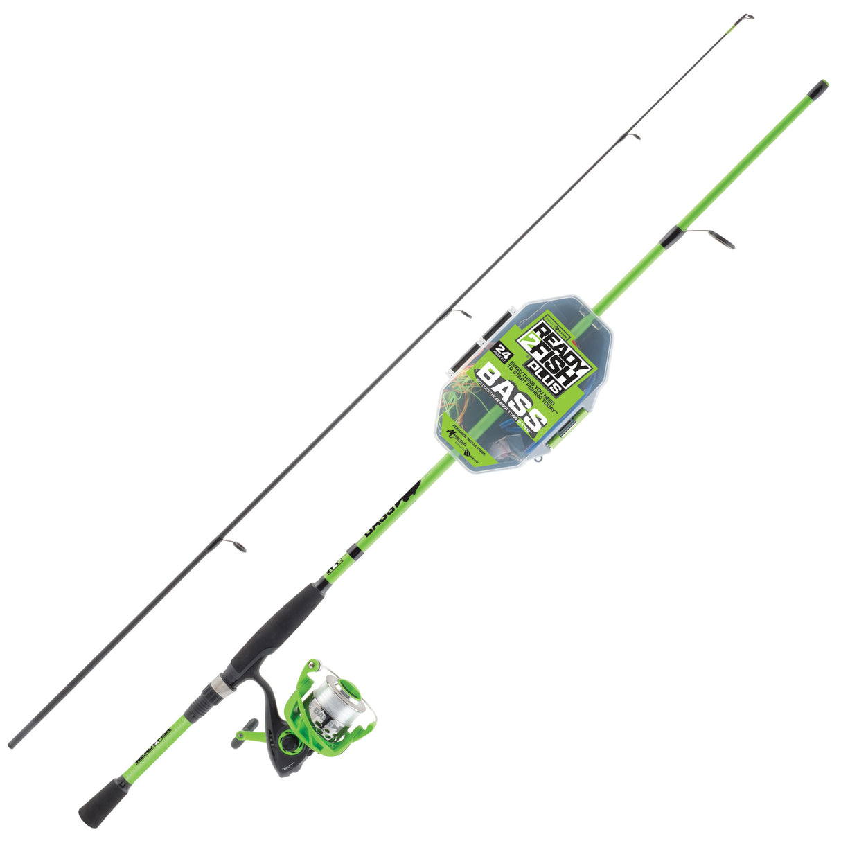 Ready 2 Fish R2F5-BASS-SP-X R2F5 Bass Spinning Combo with Tackle Kit