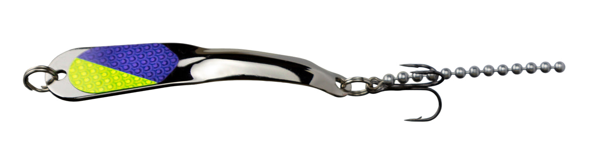 Iron Decoy Steely 4 SPCH Steely Spoon Size 4, 3 1/2", 1/2 oz Silver Purple Chartreuse
