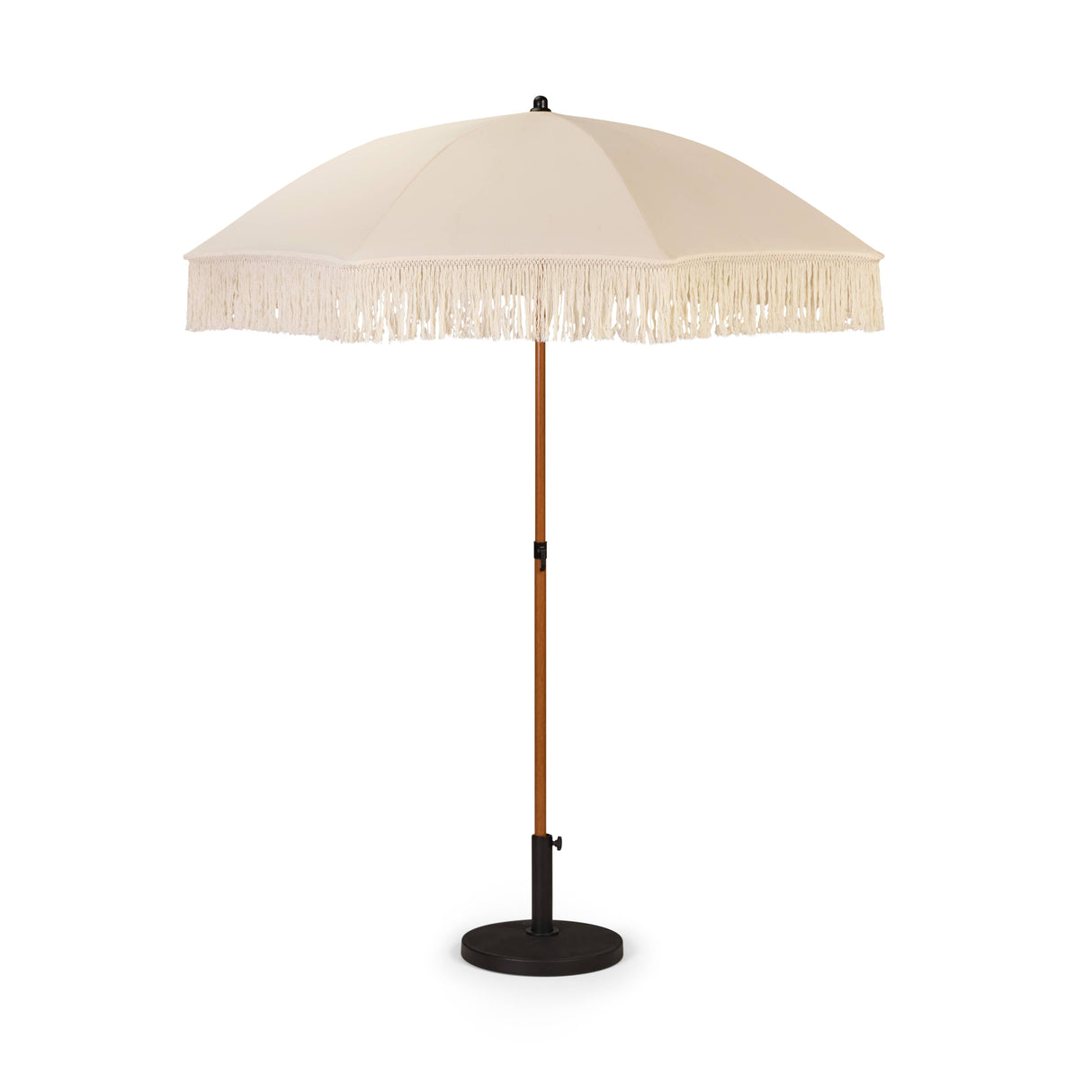 7' Market Umbrella with Fringe - Ivory