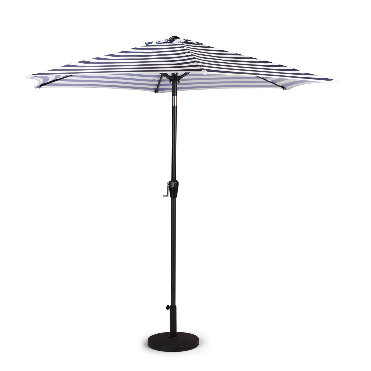 9' Tilt & Crank Market Umbrella - Navy & White Stripe