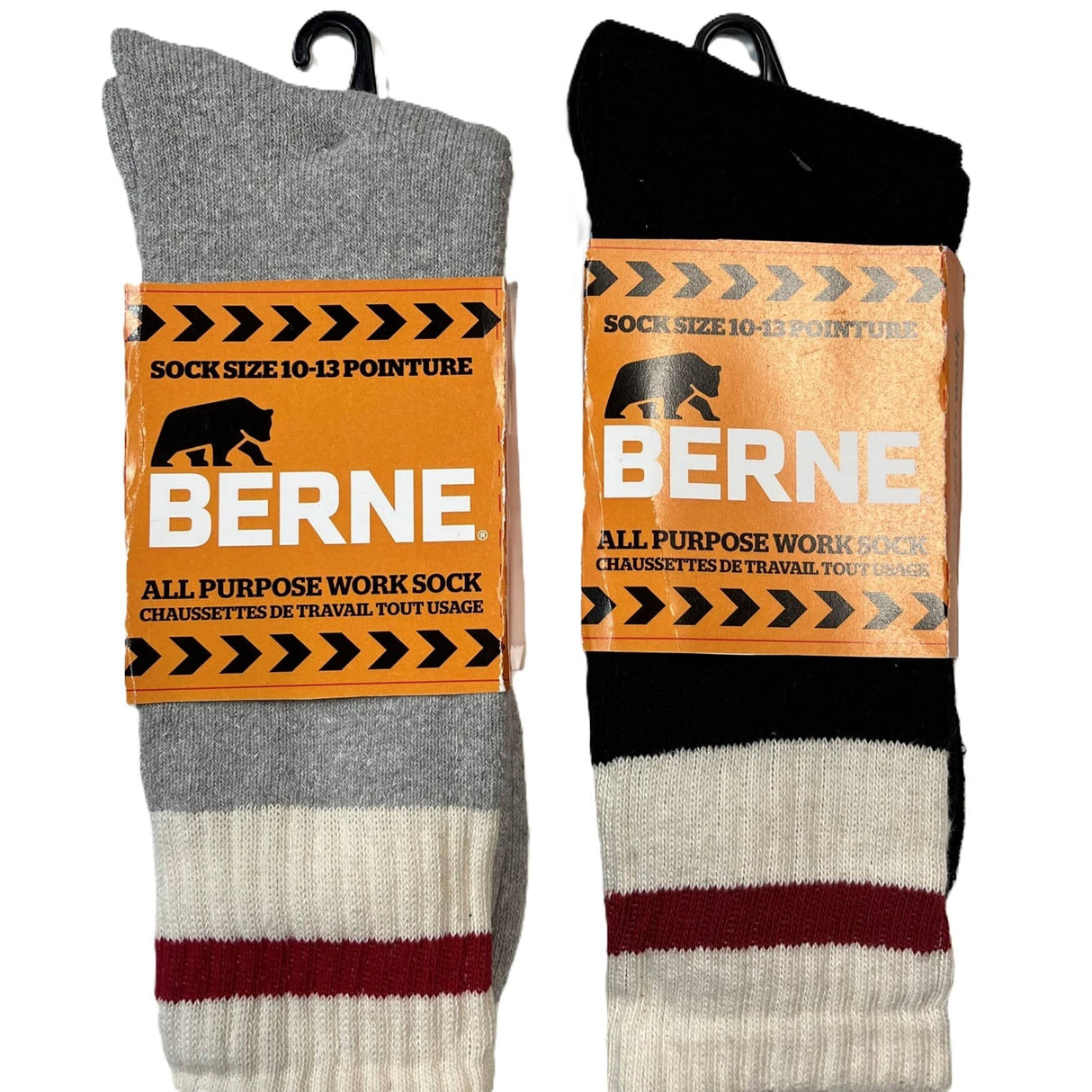 Men's Lightweight Cotton Work Socks - Assorted Colours