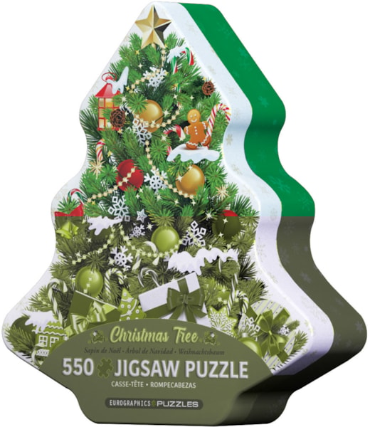 Christmas Tree Puzzle W/ Tin