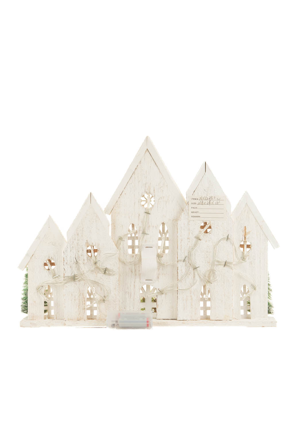 White/Gold Winter LED Cabin