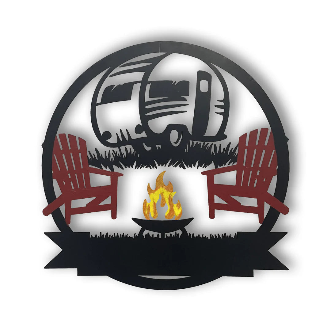 Camping Metal Wall Decor