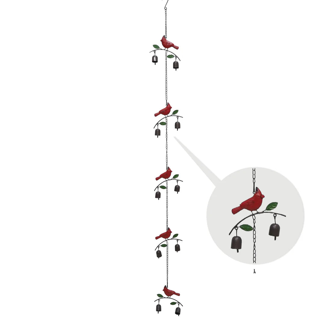 Cardinals and Bells Rain Chime