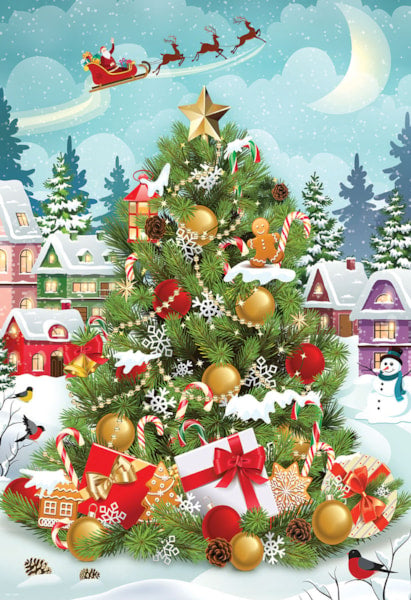 Christmas Tree Puzzle W/ Tin