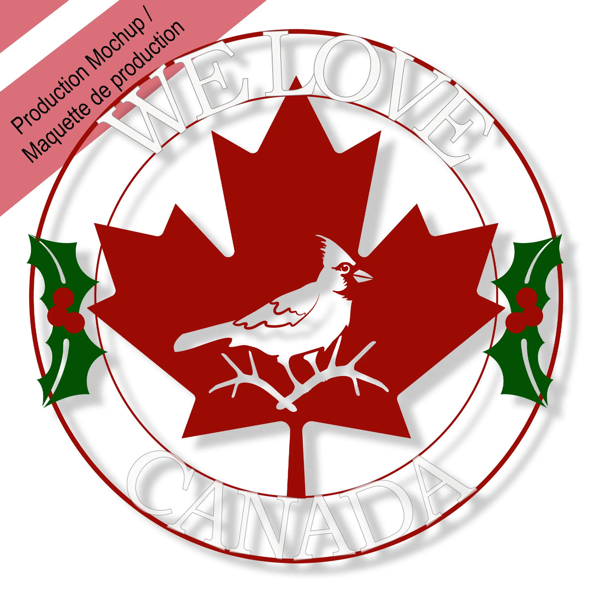 We Love Canada Cardinal Wall Decor