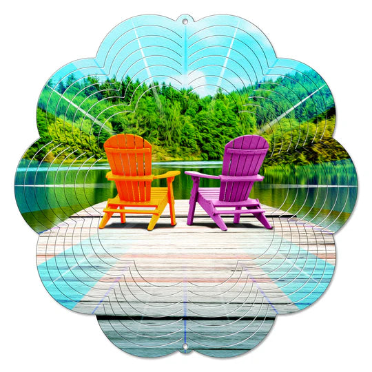 Large Muskoka Chairs Wind Spinner
