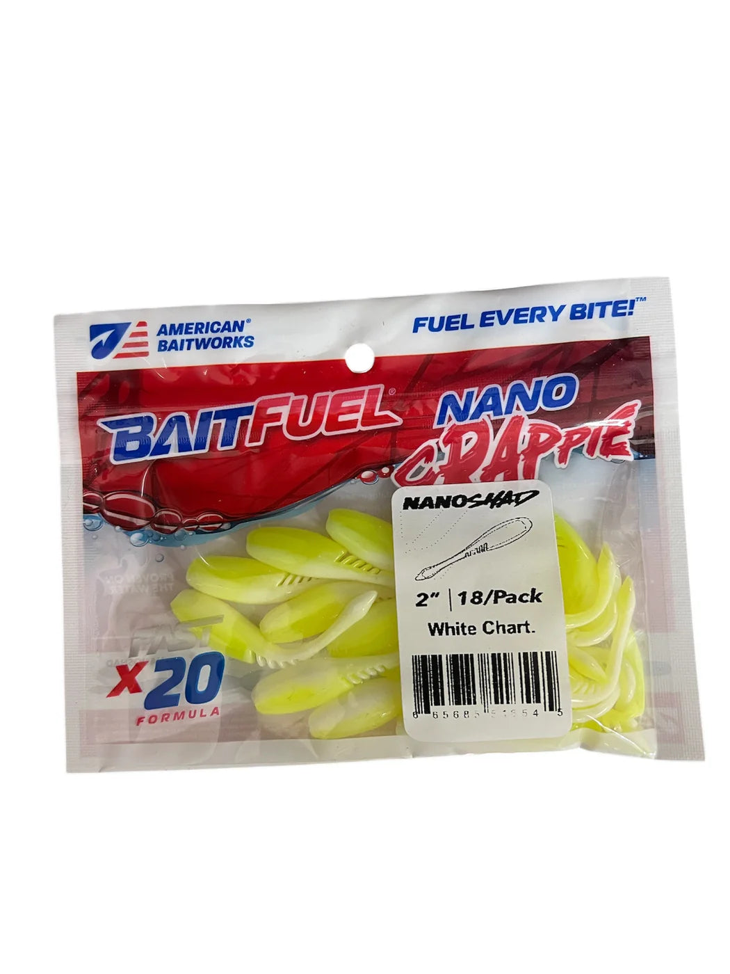 Baitfuel NANO Crappie 18/pack White Chart