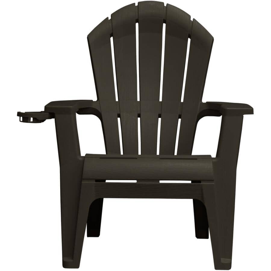 Deluxe Adirondack Chair with Cup Holder - Black