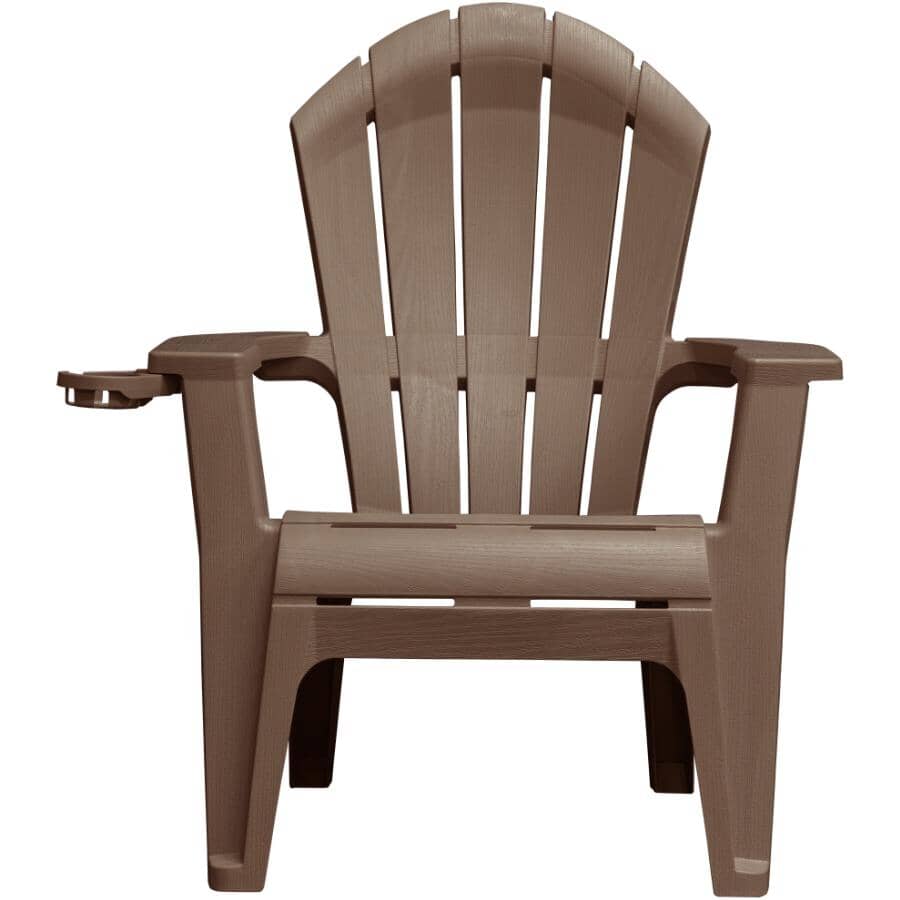 Deluxe Adirondack Chair with Cup Holder - Earth Brown