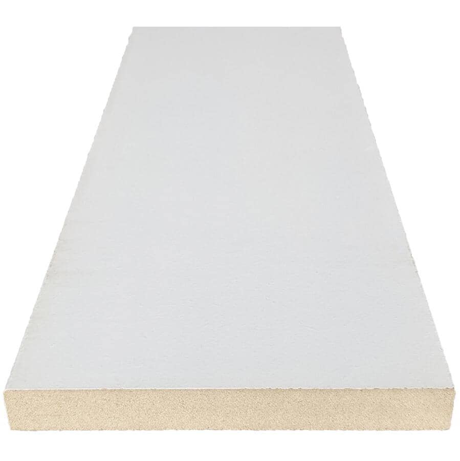 1/2" x 3-7/8" x 8' "M" Collection Medium Density Fibreboard Primed Eased One Edge Baseboard Moulding