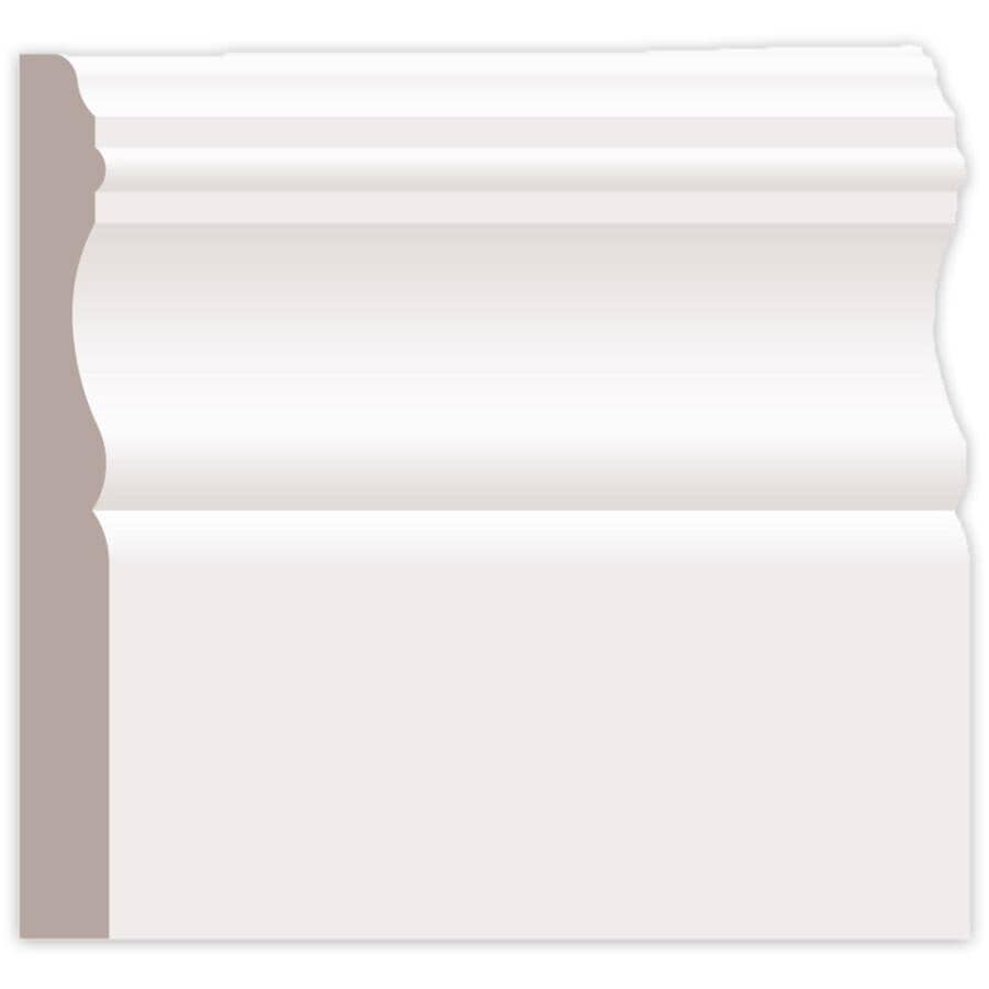1/2" x 4-1/8" x 8' Medium Density Fibreboard Primed Colonial Baseboard Moulding