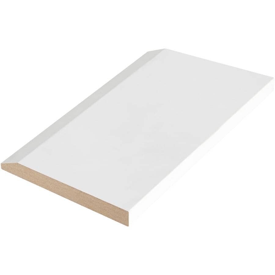 1/2" x 4-3/4" x 8' Medium Density Fibreboard Primed Bevel Baseboard