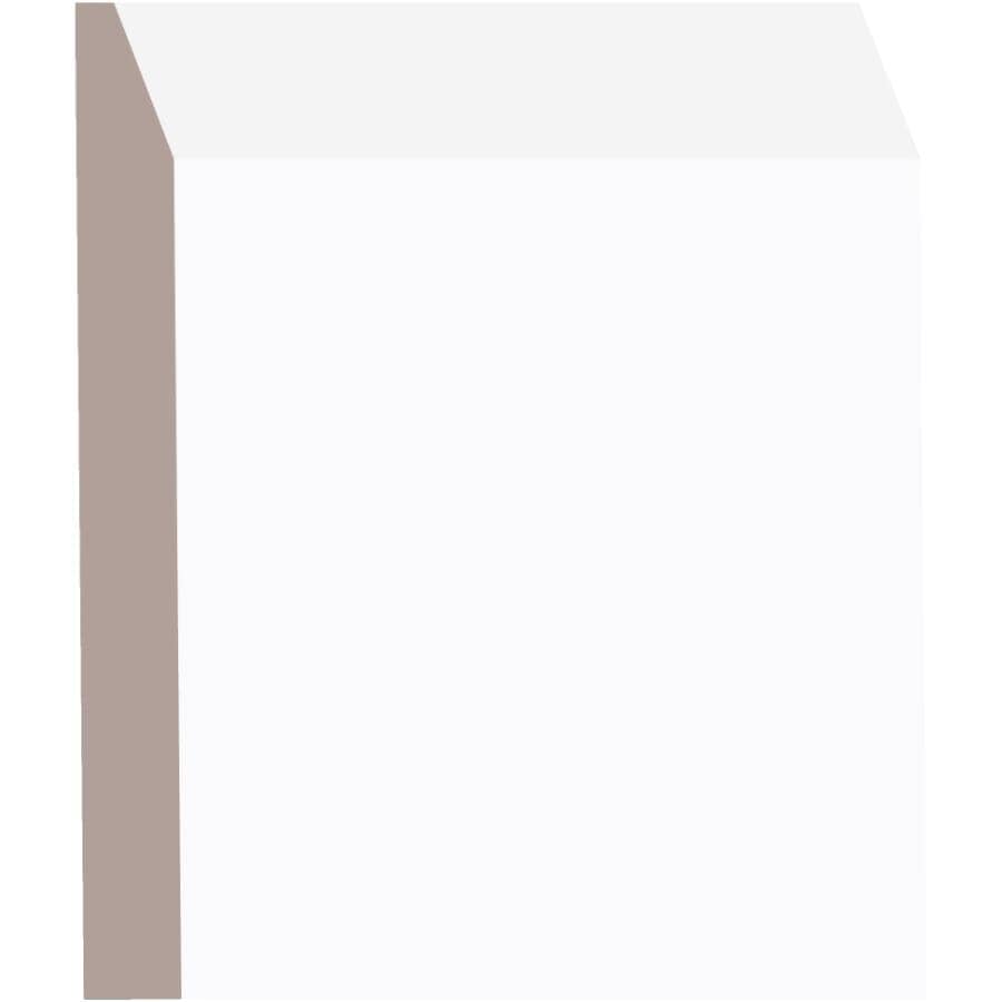 1/2" x 4-3/4" x 8' Medium Density Fibreboard Primed Bevel Baseboard