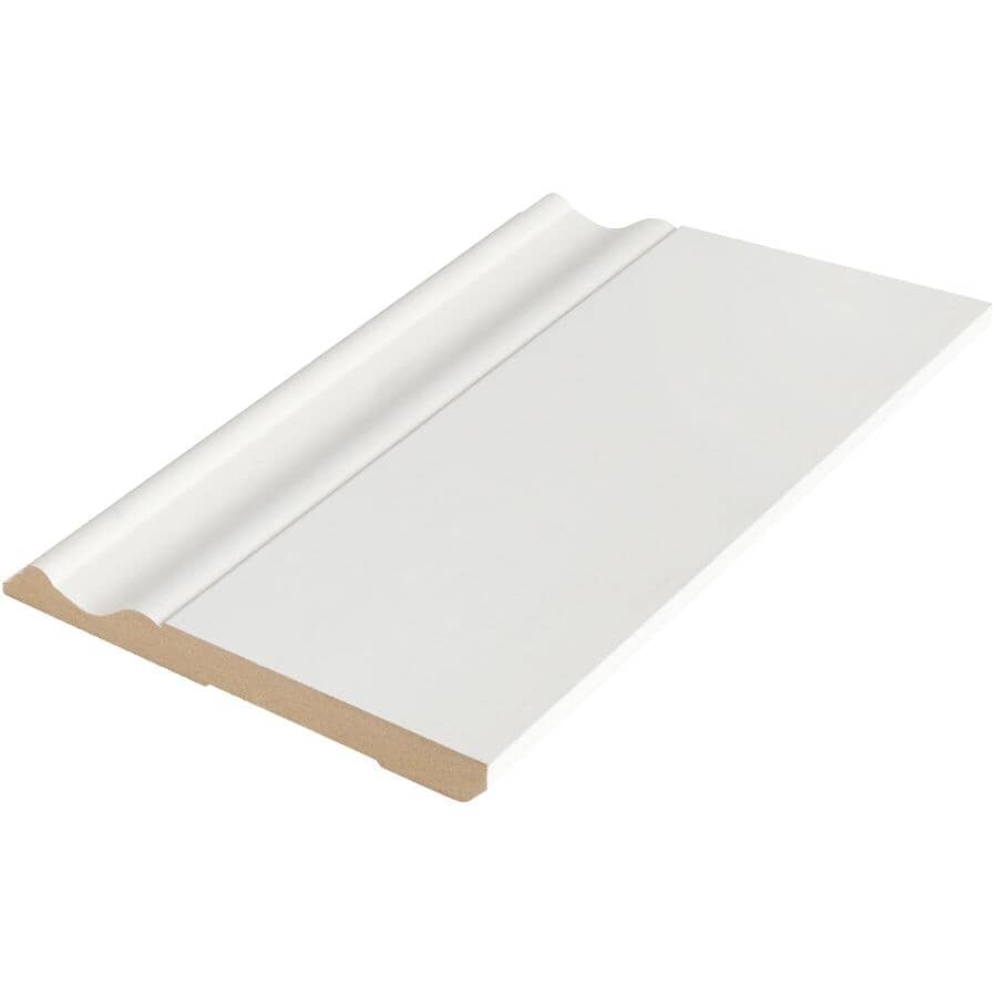 1/2" x 5-1/4" Primed Medium Density Fibreboard Colonial Baseboard Moulding, by Linear Foot