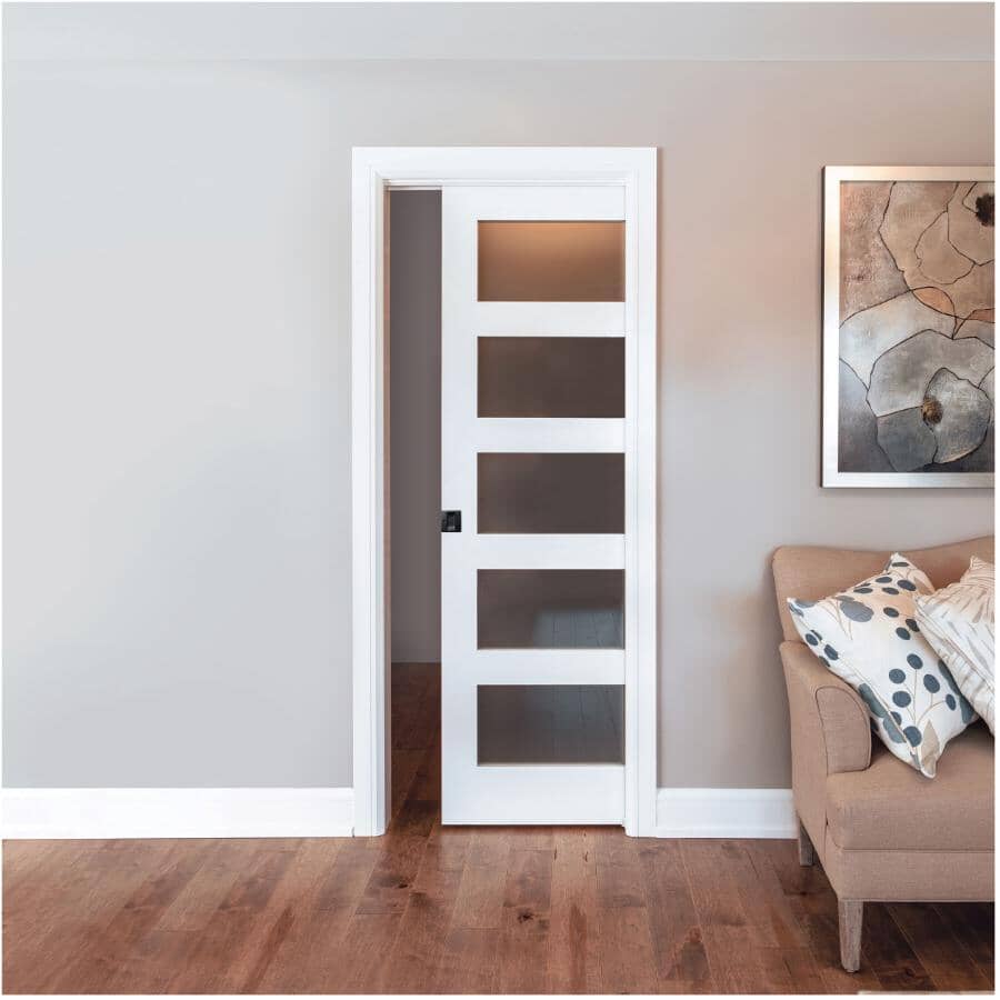 24"-36" x 80" Adjustable Pocket Door Hardware + Frame