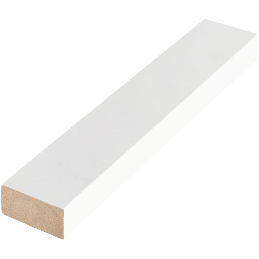 3/4" x 1-1/2" x 8' Medium Density Fibreboard Ultra Light Primed Surfaced Four Sides Moulding