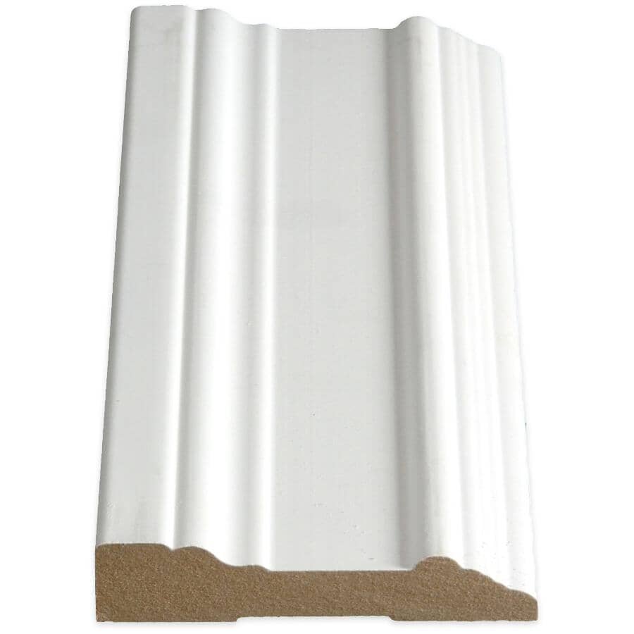 3/4" x 3-1/2" x 8' Medium Density Fibreboard Primed Ultra Light Colonial Casing Moulding