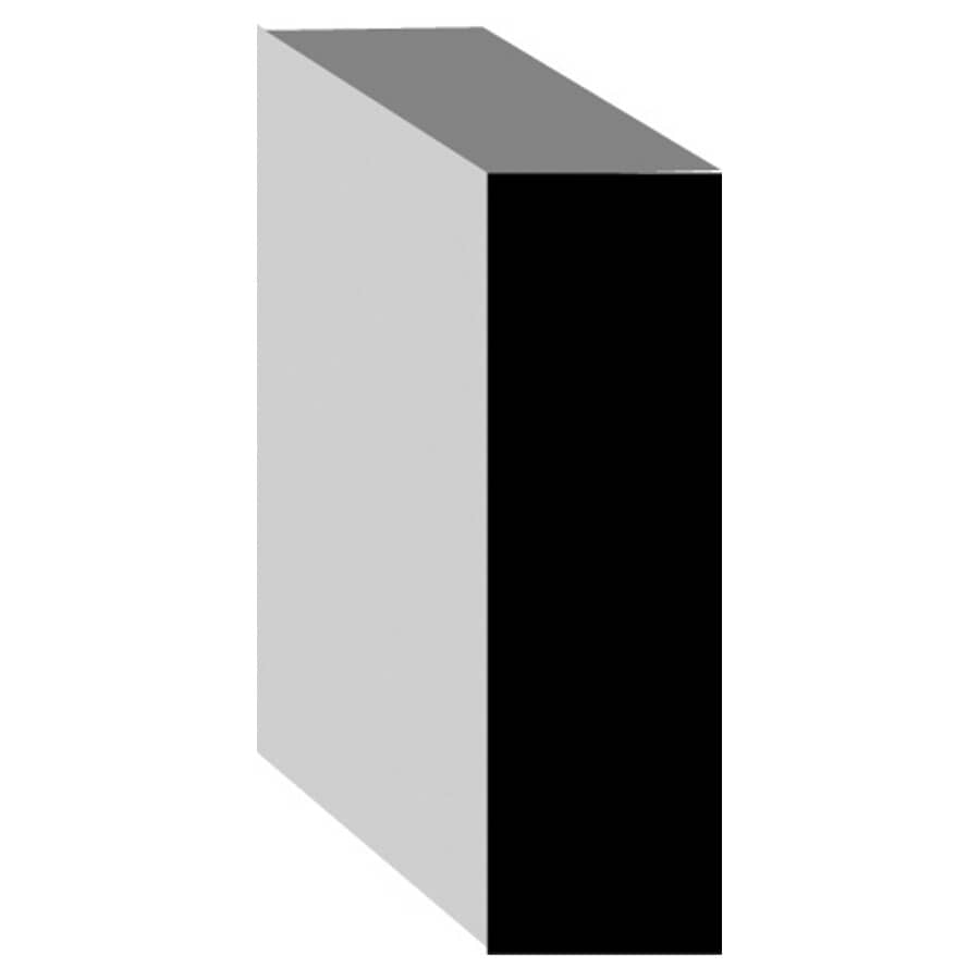 3/8" x 1-1/4" x 7' Plain White PVC Stop Moulding