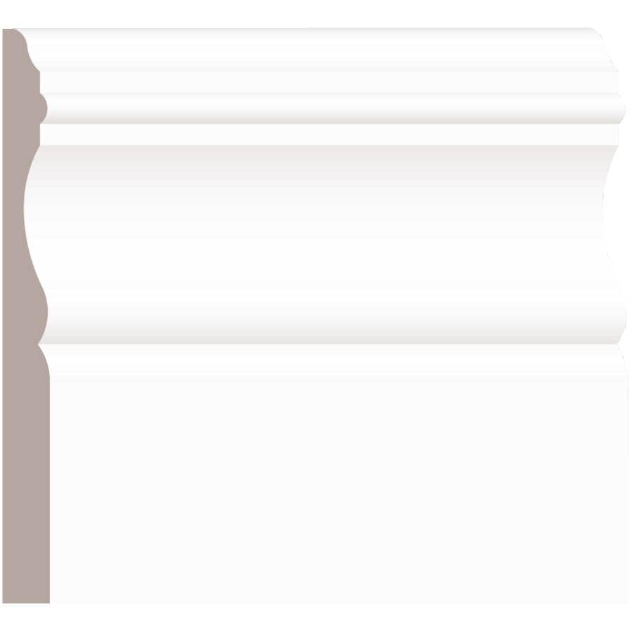 3/8" x 3-7/8" Medium Density Fibreboard Primed Colonial Baseboard Moulding, by Linear Foot