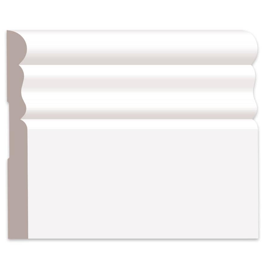 5/16" x 3-1/8" x 8' Finger Jointed Pine Colonial Baseboard Moulding