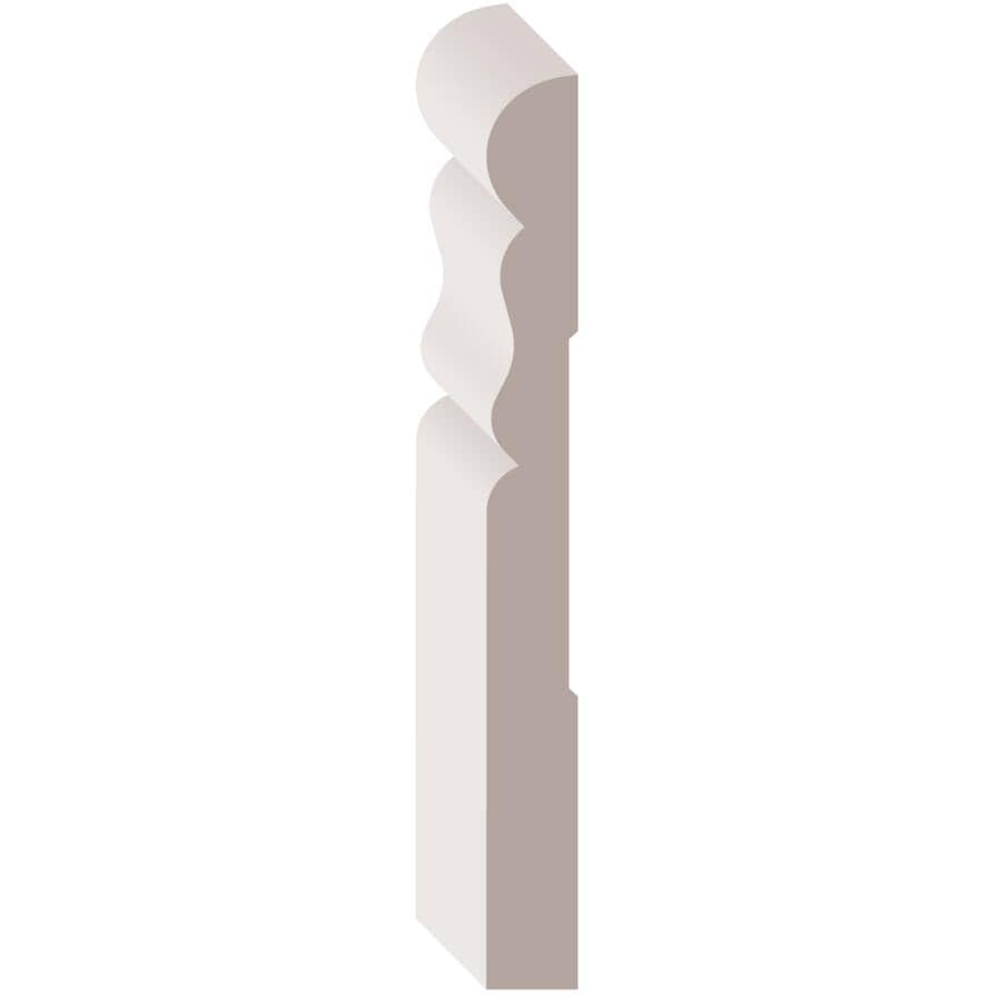 5/16" x 3-1/8" x 8' Finger Jointed Pine Colonial Baseboard Moulding