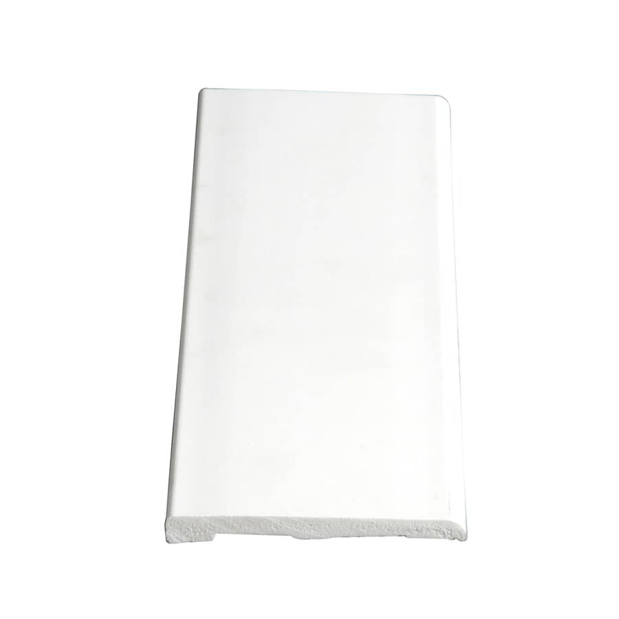 5/16" x 3-1/8" x 8' White Plain PVC Baseboard Moulding