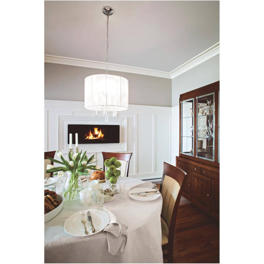 5/8" x 5-9/16" x 8' Medium Density Fibreboard Ultra Light Primed Colonial Baseboard Moulding