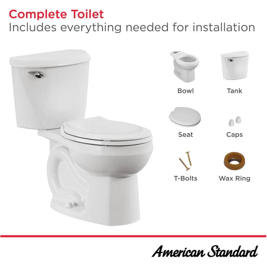 4.8 L Reliant Round Toilet - White, 15"