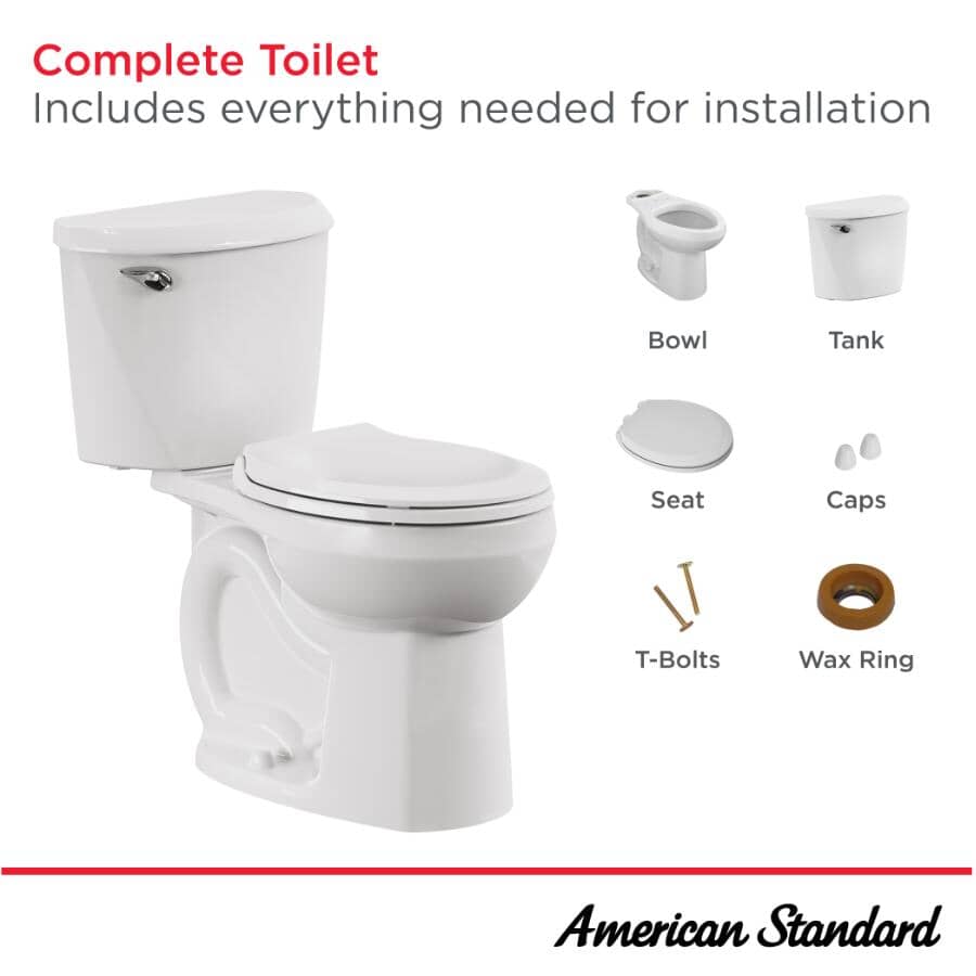 4.8 L Reliant Round Toilet - White, 16.5"