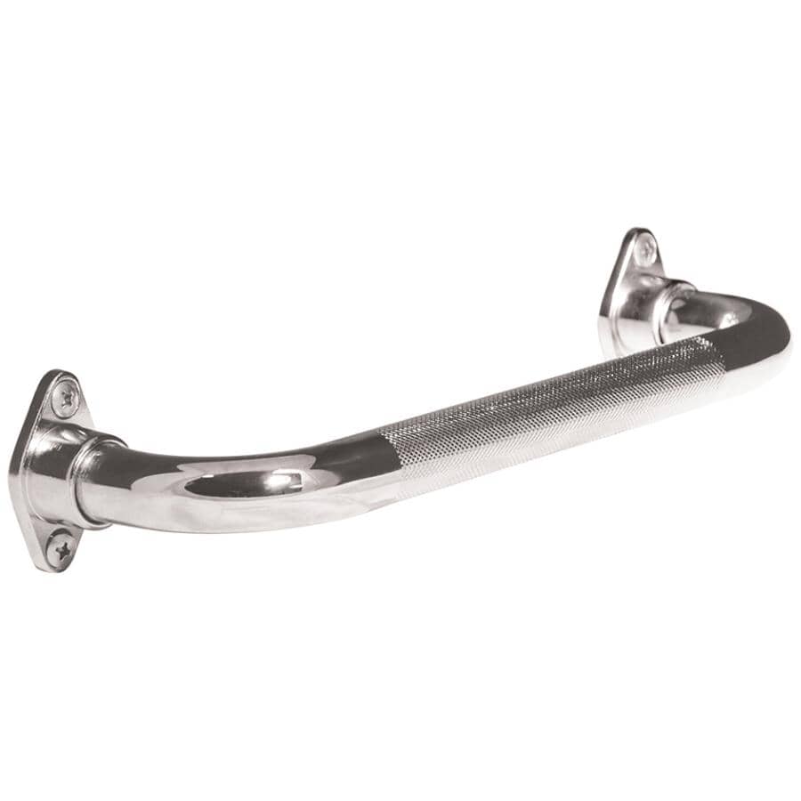 1" x 24" Knurled Grab Bar - Chrome