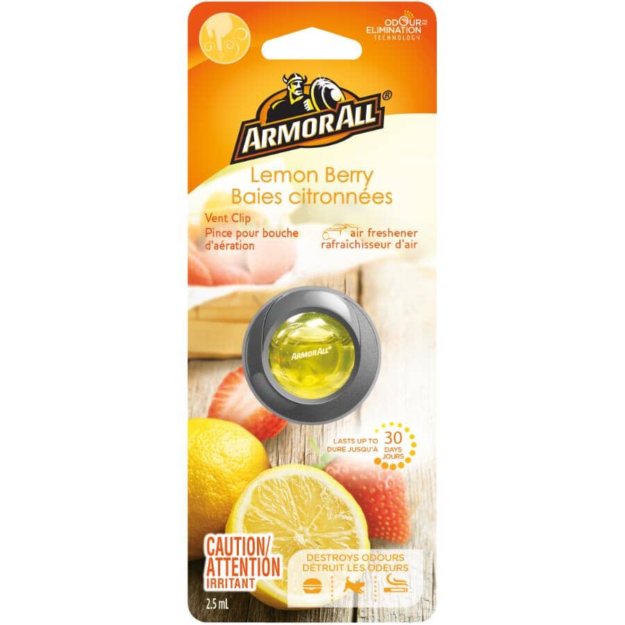 Car Vent Clip Air Freshener - Lemon Berry Scent
