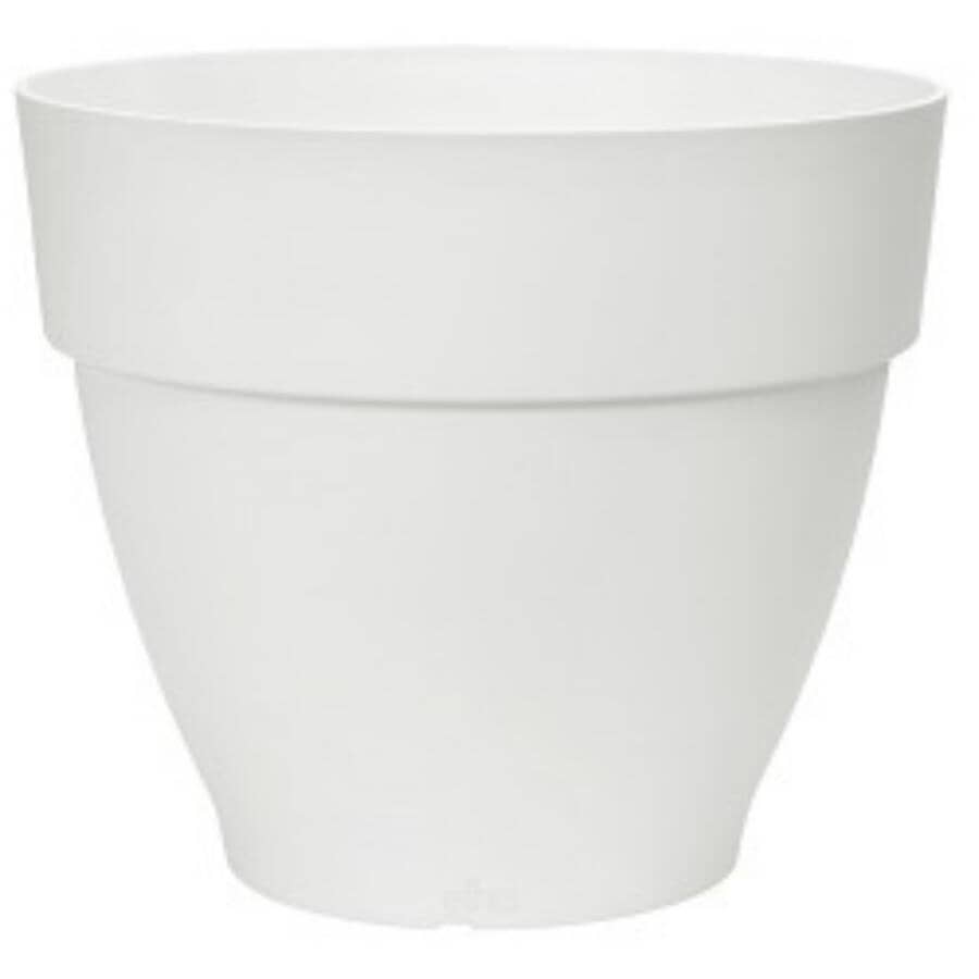 12" Capri Campana Round Planter - White