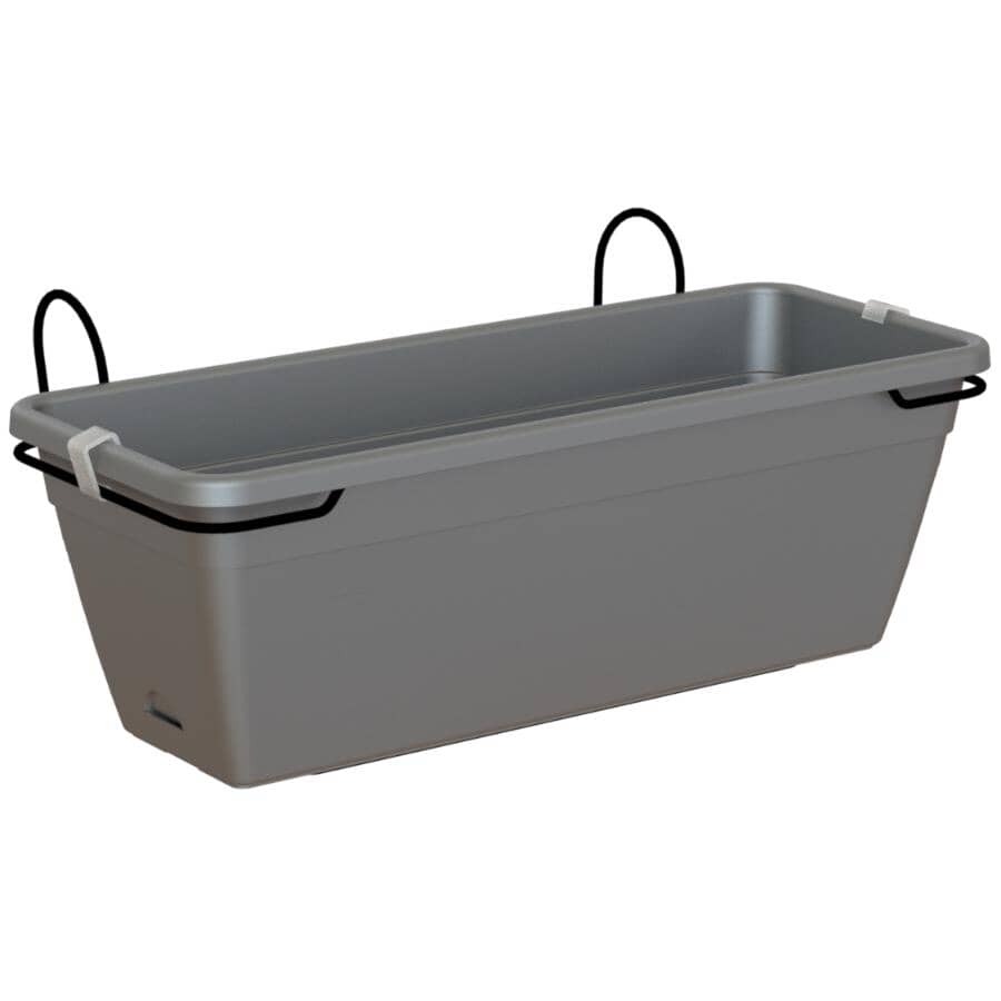 20" Venezia Water Reserve Patio Planter Kit - Anthracite